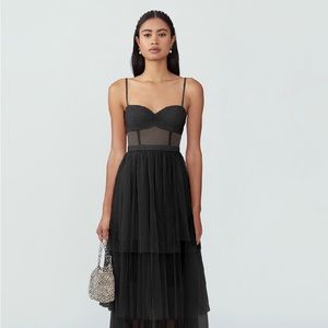 Fame and Partners Corset Tiered Dress